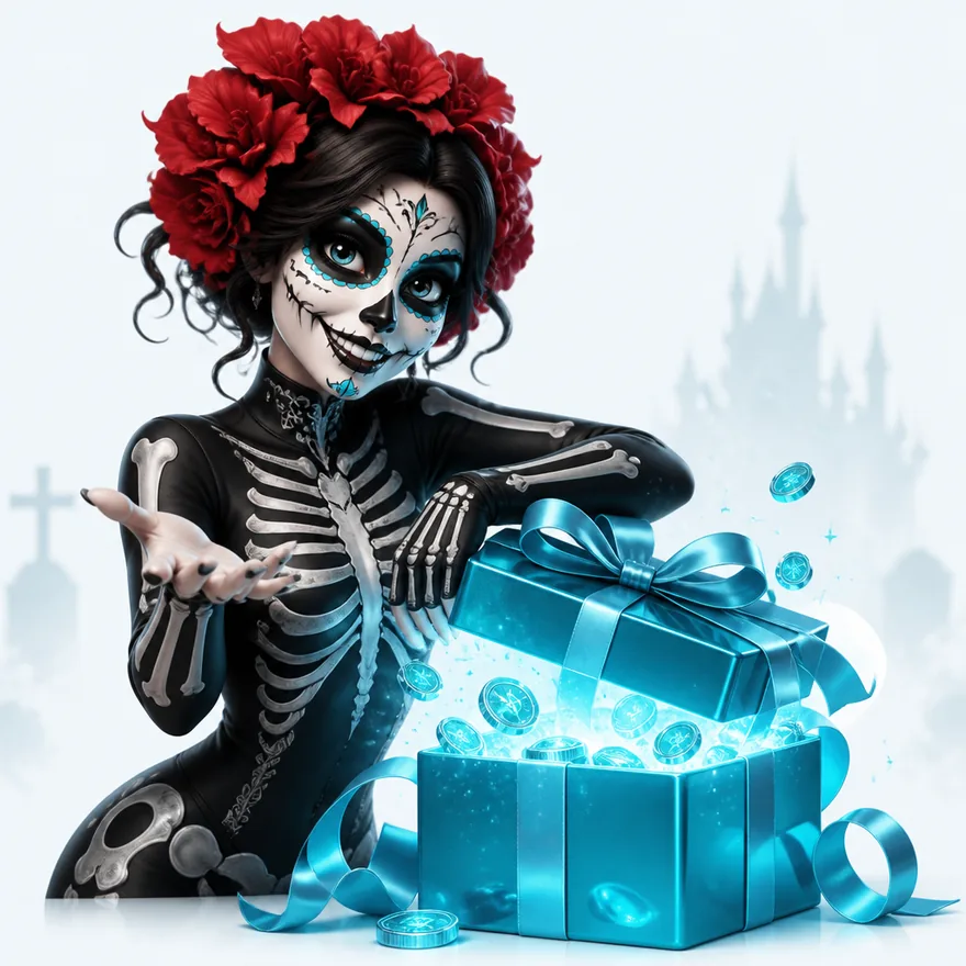 Ribbon-tied gift box — Magic Win